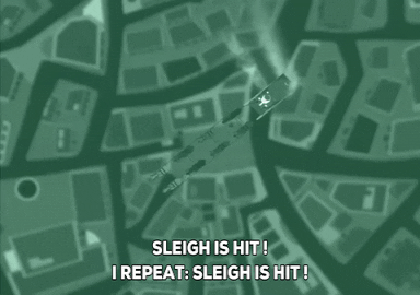 sleigh flying GIF by South Park 
