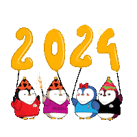 New Year Celebration Sticker by Pudgy Penguins