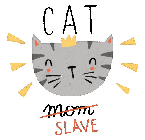 Cat Queen Sticker by Rafs Design