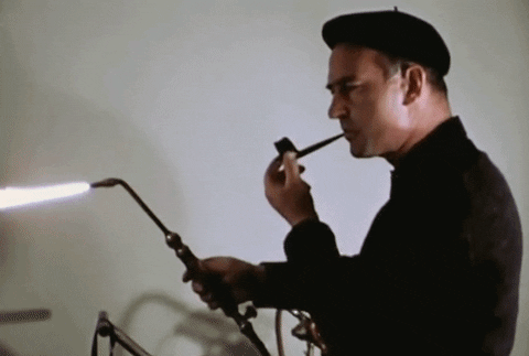 Artmediaholdings giphyupload blowtorch midcenturymodern harrybertoia GIF