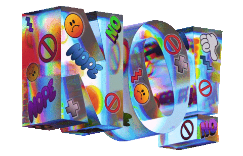 3D No Sticker by Mat Voyce