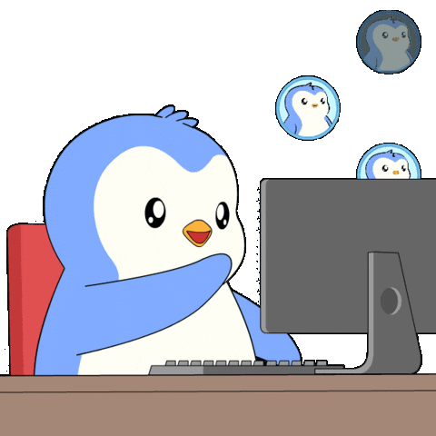 Work Working Sticker by Pudgy Penguins