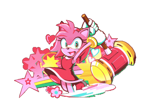 Amy Rose Sega Sticker by Sonic the Hedgehog