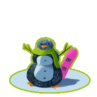 Snow Penguin Sticker by Grupa Pingwina