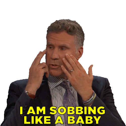 Will Ferrell Crying Sticker by Team Coco
