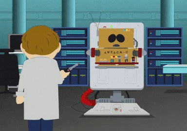 robot talking GIF by South Park 