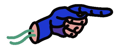 claiben giphyupload creative design pointing hand blue hand Sticker