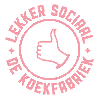 Dekoekfabriek social duim koekoek koekje Sticker