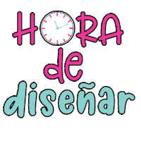Vektoras_dgrafico hora rosado turquesa disenando Sticker