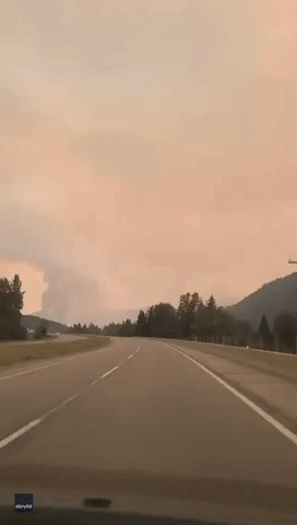 July Mountain Fire Shrouds British Columbian Sky in Smoke