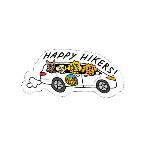 Happytrailshikingla dogwalker fun dog dogwalking hth Sticker