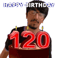 120 Birthday Sticker