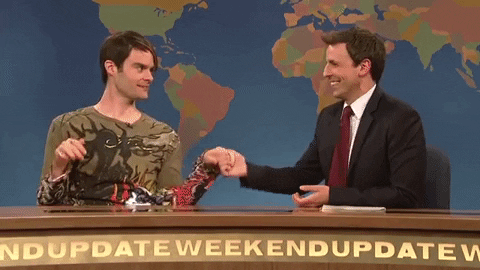 SoMello giphygifmaker seth meyers weekend update stefon GIF