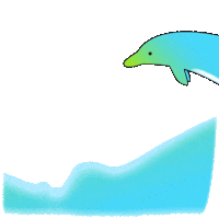 ocean dolphin STICKER by Nicole Ginelli