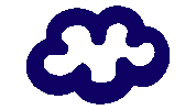 Cloud Wolk Sticker by Okido Creations