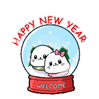 New Year Snow Sticker by Sappy Seals