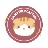 Cat Thank You Sticker by OH MY FOLD!