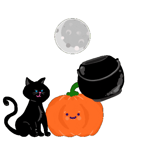 Trick Or Treat Cat Sticker