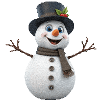 Boys Girls Snowman Sticker