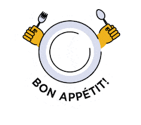 Hungry Bon Appetit Sticker by KrisFlyer.Official