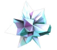 Blue Crystal 3D Sticker by Shallow Lagoon