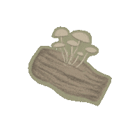 Victoria_michelle_ forest mushrooms cottagecore whimsical Sticker