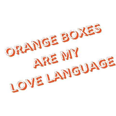 Orange Box Sticker by Shutterfly