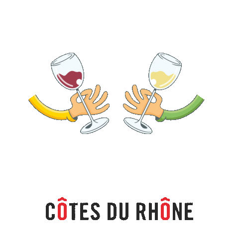 CotesDuRhoneWines celebrate cheers wine vino Sticker