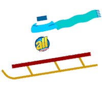 Sledding All In Sticker by all laundry