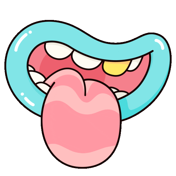 Tongue Smile Sticker by Burnt Toast ®