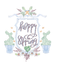 lydmothersyoung bunny spring easter garden Sticker