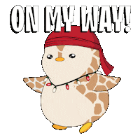 On My Way Running Sticker by Pudgy Penguins