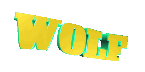text wolf Sticker
