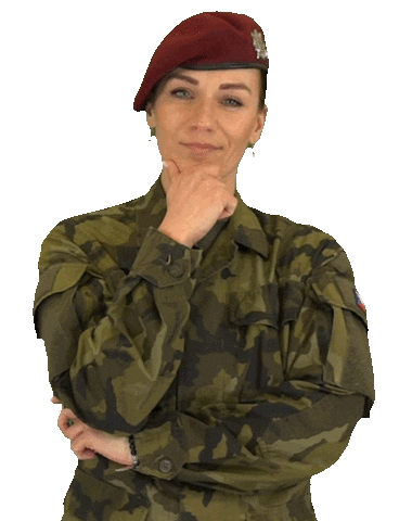 armadaceskerepubliky giphyupload thinking army czech Sticker
