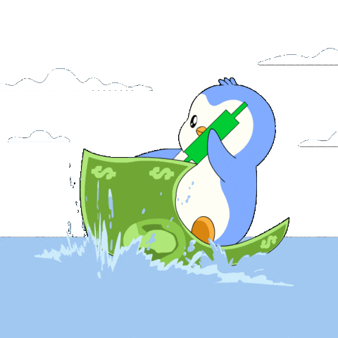 To The Moon Crypto Sticker by Pudgy Penguins