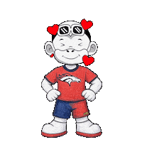 Denver Broncos White Monkey Sticker by Zhot