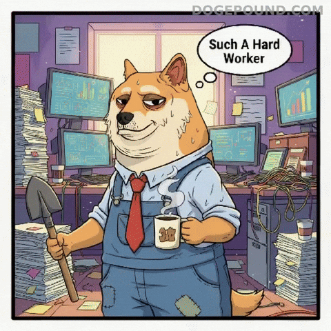 Coffee Working GIF by Doge Pound