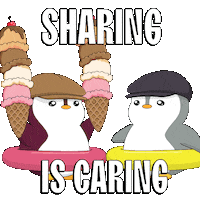 Ice Cream Friends Sticker by Pudgy Penguins