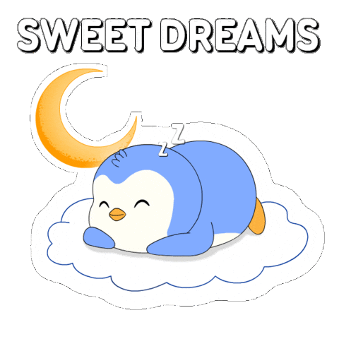 Good Night Dreaming Sticker by Pudgy Penguins