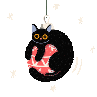 Ookah christmascat ookahdrawings xmascat Sticker