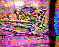capitalwaste glitch vhs skull dead GIF