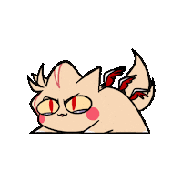 Cosodraws hazbin hotel cursed cat alastor michifer coso draws Sticker