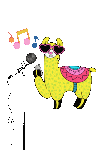 alpacainfluencer music singing sing alpaca Sticker