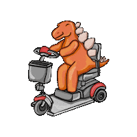 Dinosaur Scooter Sticker
