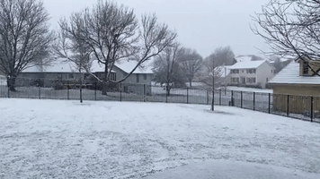 Unexpected Snow Falls in Omaha, Nebraska