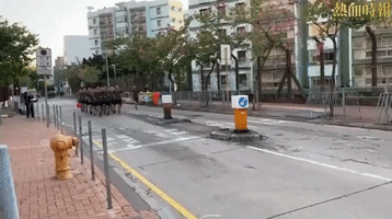Chinese Army Soldiers Seen on Hong Kong Streets