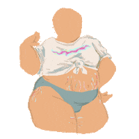 Fat Girl Art Sticker by FEATboddies