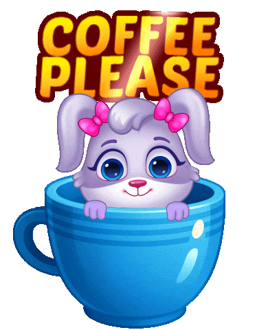 Coffee Break Sticker by Lucas and Friends by RV AppStudios