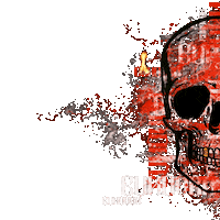 Skull Berlin Sticker by Gunoven