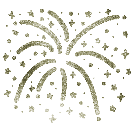 Glitter Fireworks Sticker